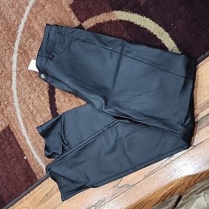 Faux Black Leather Pants